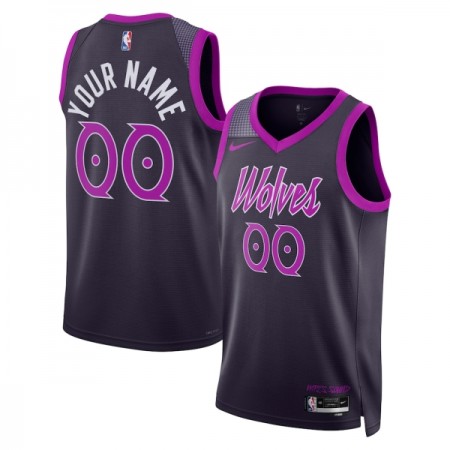 Dres Minnesota Timberwolves Prilagođeni Nike 2025-26 City Edition Crno Swingman